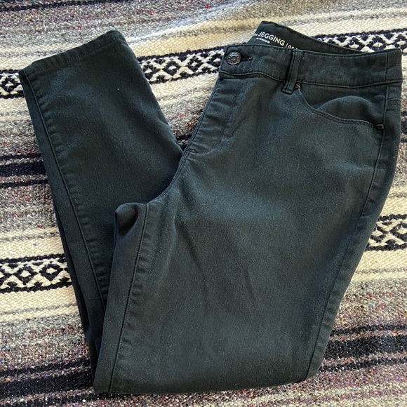 Chico's Denim - Chico's Sz 0.5 Platinum Jegging Faded Black Skinny Jeans Stretch Jeggings Sz 6